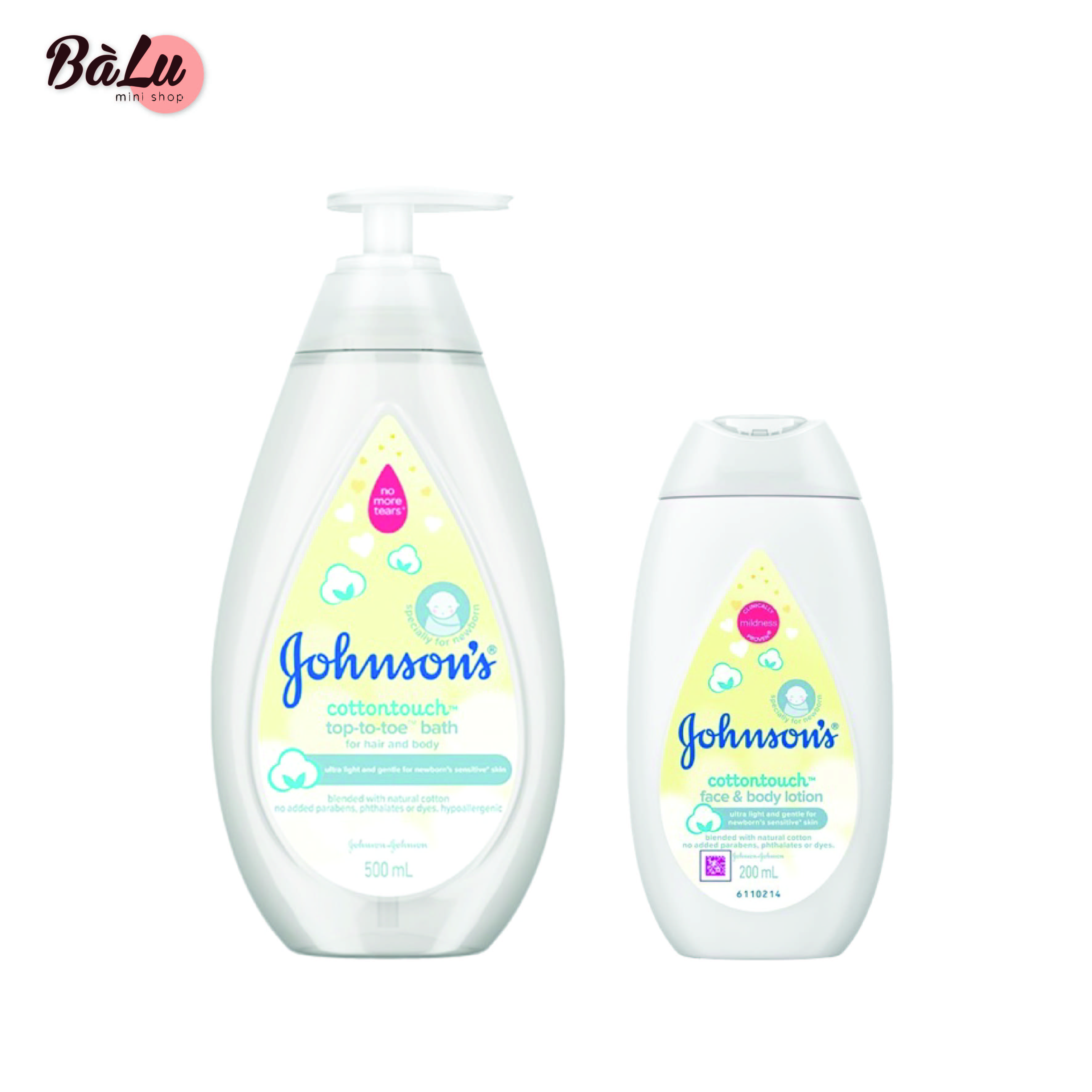 Sữa tắm gội toàn thân Johnson's Baby bath Cotton Touch 500ml