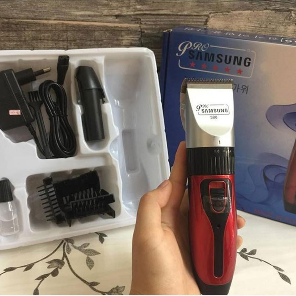 Tông đơ cắt tóc nam chuyên nghiệp pro samsung 388 tặng lược - tông đơ hớt tóc gia đình cho bé cực êm