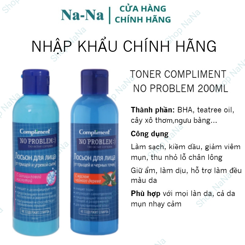 Toner giảm mụn, sạch sâu Compliment 200ml