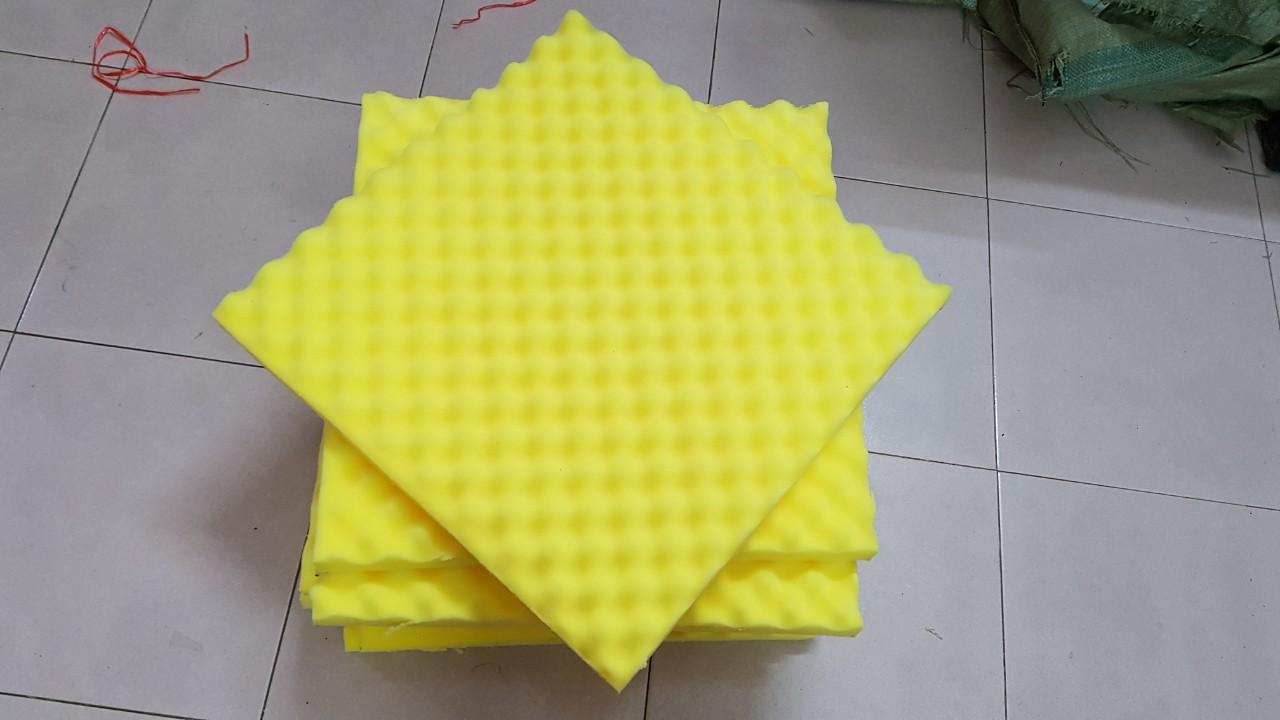 Set 24 Mút  tiêu âm hình trứng(Hột gà) k20  Kt 50x50cm dày 3cm (màu đỏ xám vàng)