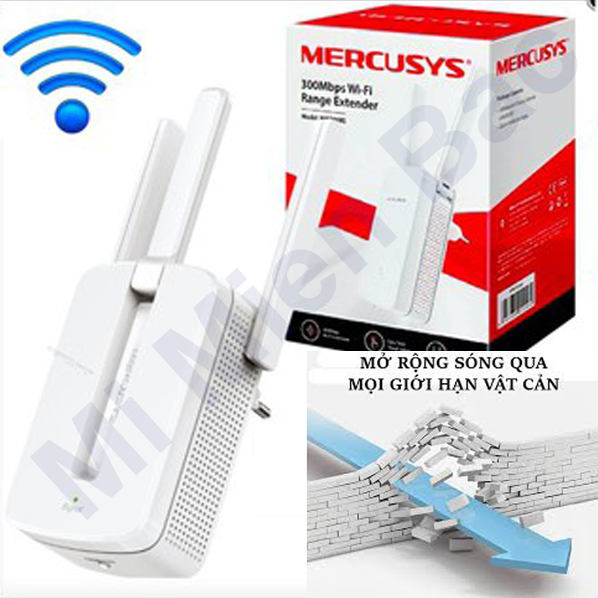 [SỈ SLL] Kích Sóng Wifi 3 Râu Mercury MW310RE Tăng Sóng Nối Tiếp Sóng Wifi Cực Mạnh Tốc Độ 300 Mbps – Chính Hãng - Giá Sỉ Bán Giá Lẻ - Tặng Kèm Tai Nghe Có Dây Iphone 30k – Mi Miền Bắc