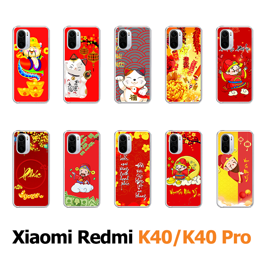 Ốp lưng điện thoại Xiaomi Redmi K40/K40 Pro in họa tiết dễ thương, mèo thần tài, phúc lộc thọ - Silicon Dẻo - 01349