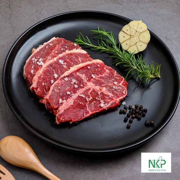 HCM- Lõi Nạc Vai Bò Mỹ Beefsteak 1kg Nam Khải Phú - giao nhanh 3h