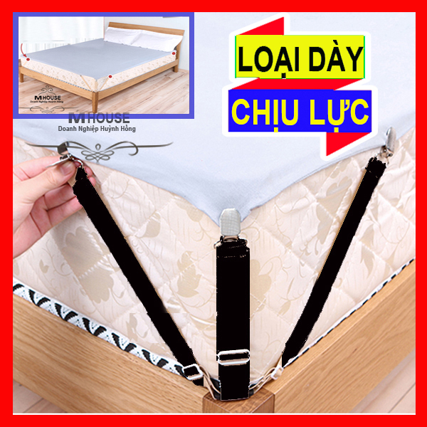 Combo 4 kẹp chống xê dịch drap trải giường kẹp cố định chăn ga giường dây chằng góc nệm phụ kiện giường ngủ bộ chăn gói drap giường