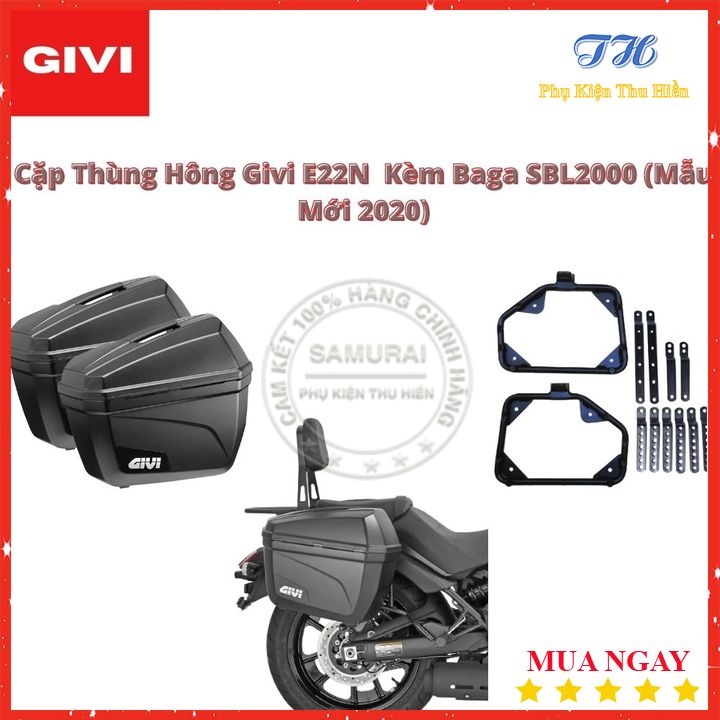 Cặp thùng hông givi e22n kèm theo baga sbl2000