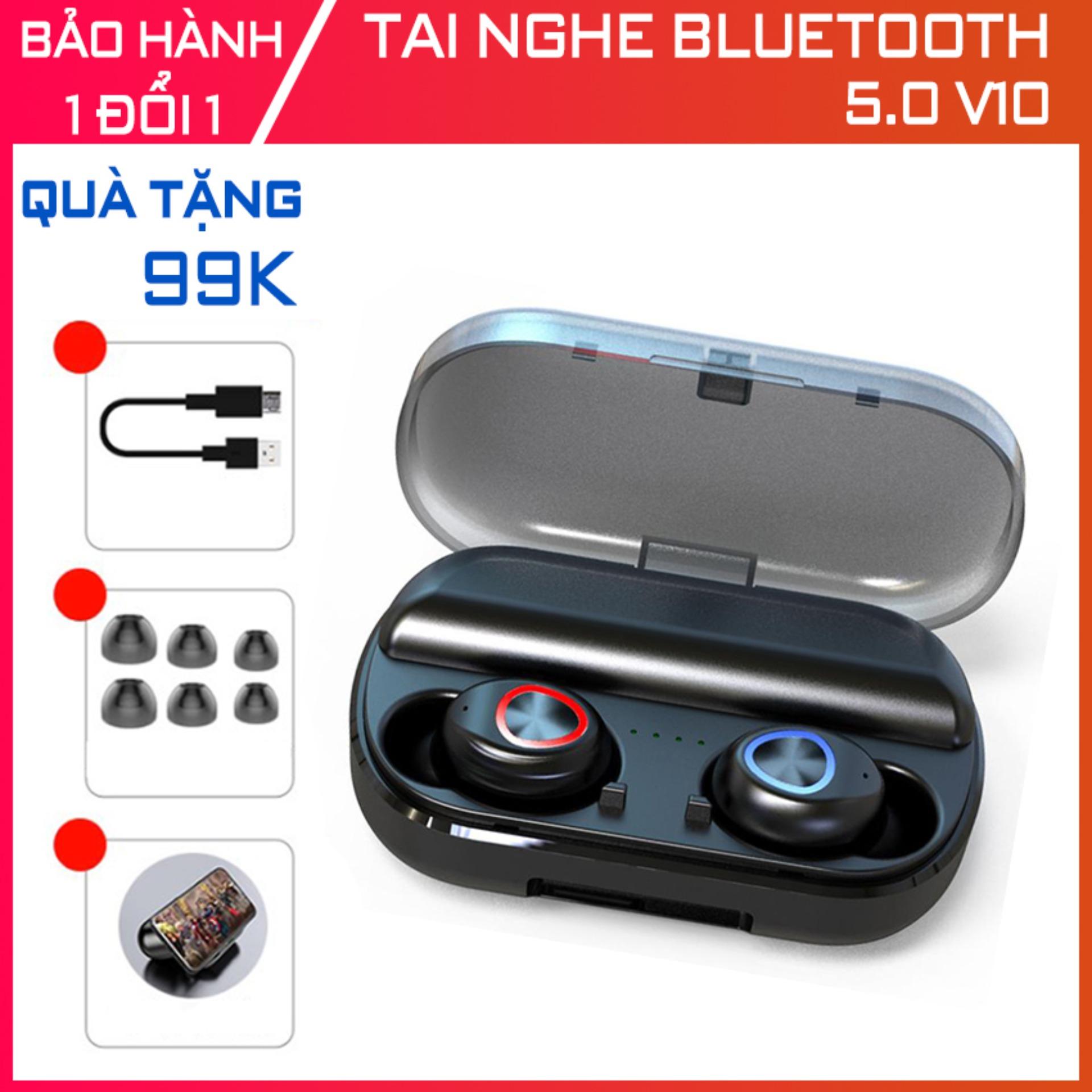 Tai nghe Bluethooth V10 - Hỗ trợ kết nối 2 điện thoại, Phù hợp iOs, Androi,Windown; Nghe nhạc 3-4h, Đàm thoại - Tai nghe i7s,i11,i12,q32,F9,V9,V11,V12... - Koala