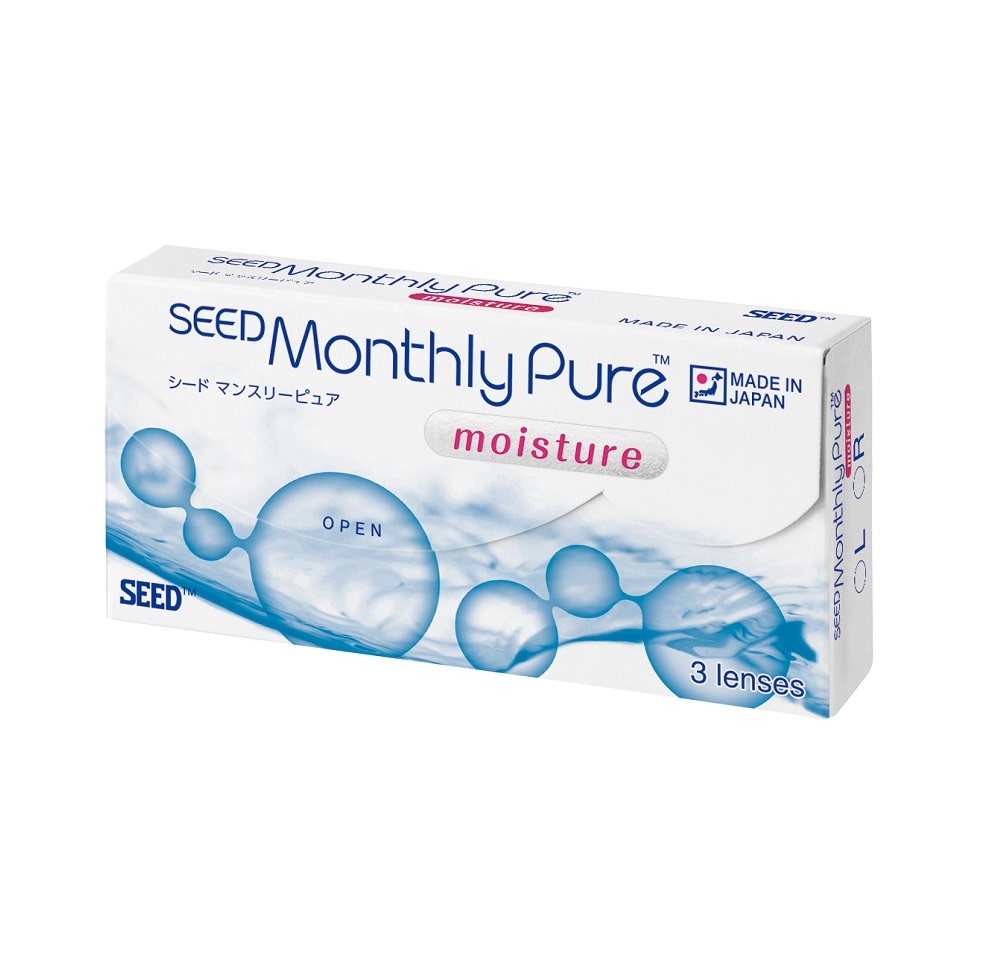 SEED 1-Monthly Fine UV( 3piece/3chiếc) - Kính áp tròng 1 ngày không màu Nhật Bản