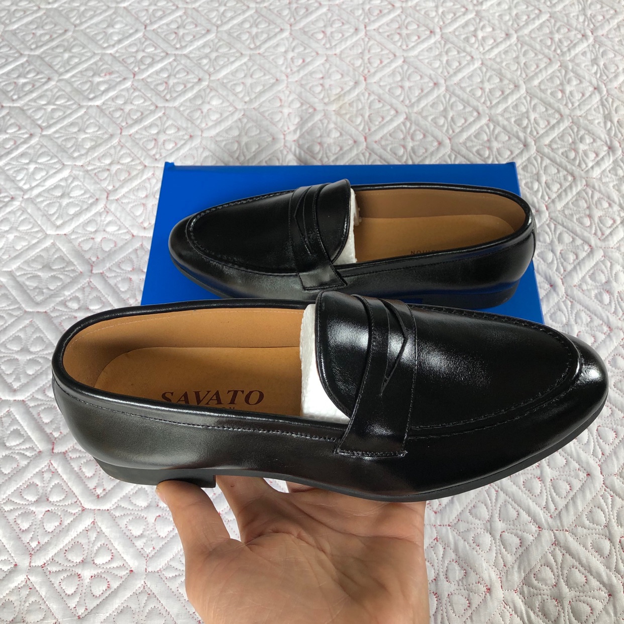 GIÀY LƯỜI, GIÀY MỌI NAM DA BÒ MÀU ĐEN DA TRƠN NHẴN ( FULLBOX + ĐÓN GÓT HOẶC TẤT CHÂN)