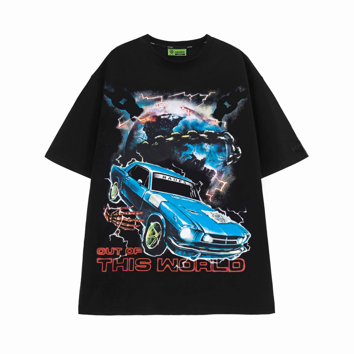 Áo Thun Nam Nữ Local Brand Hades Xe Hơi Oversize Tay Lỡ Full Mạc