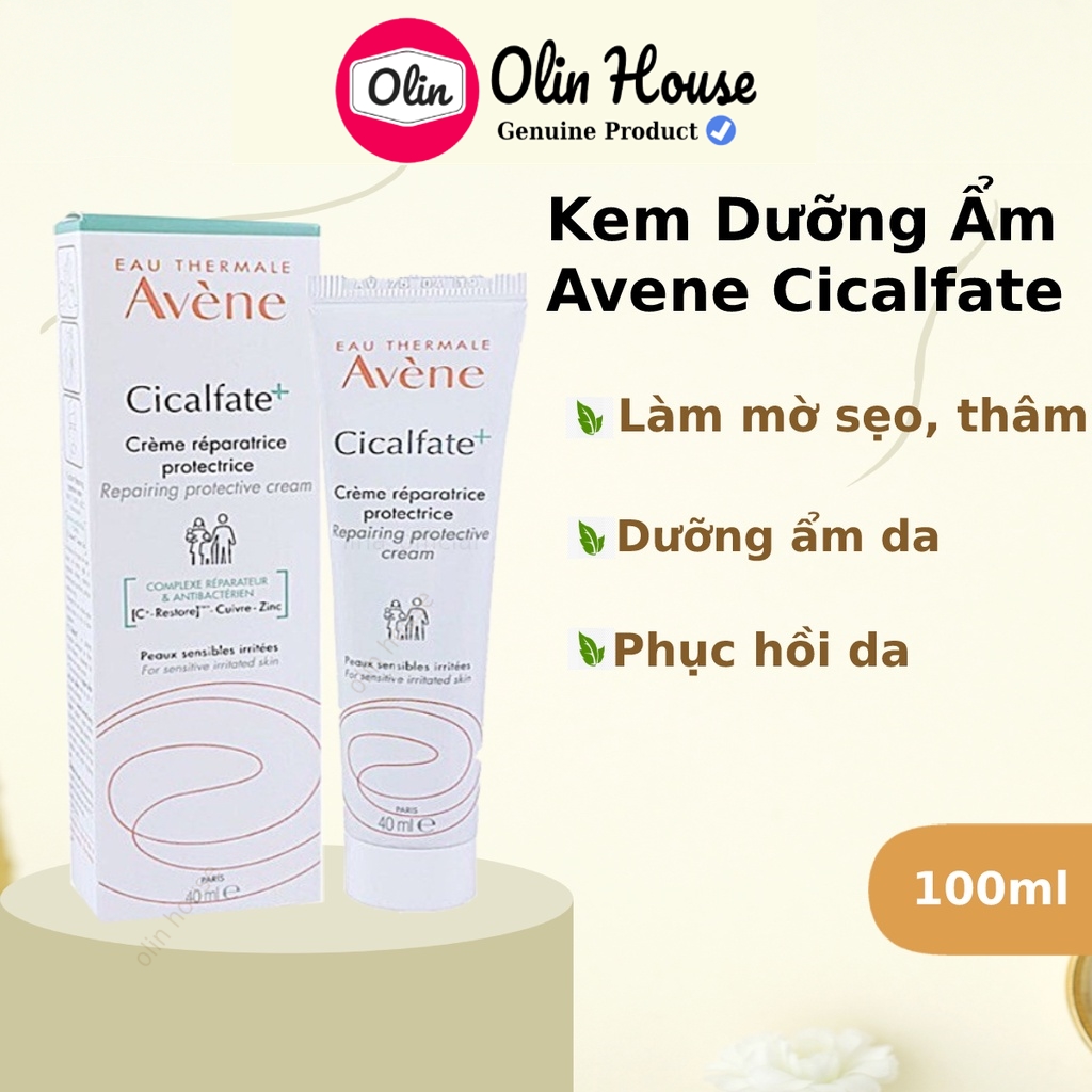 Kem dưỡng ẩm phục hồi da Avene Cicalfate + Repairing Protective Cream