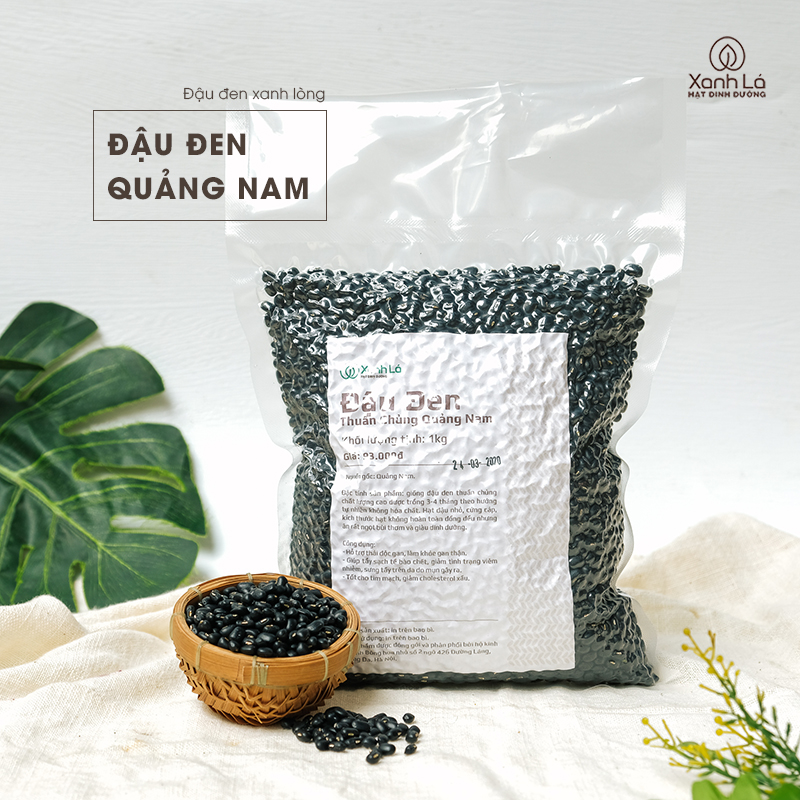 Đậu đen / đỗ đen xanh lòng quê, sạch, thuần chủng Xanh Lá siêu bở, không chất bảo quản, hút chân không cẩn thận