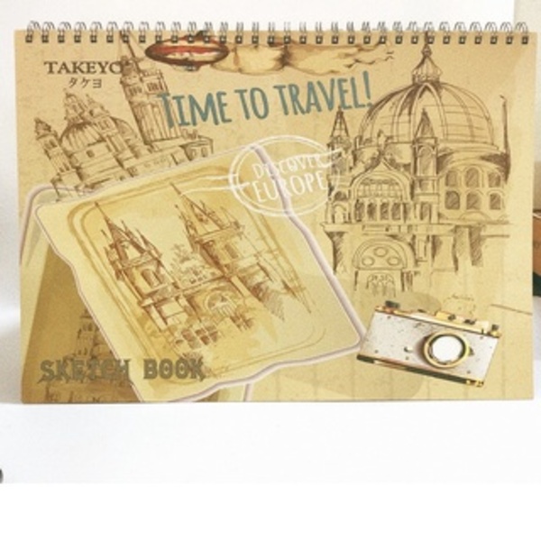 Sổ vẽ màu nước sketchbook lò xo a3 - 50 tờ / quyển - sổ vẽ sketchbook cao cấp - hokami store