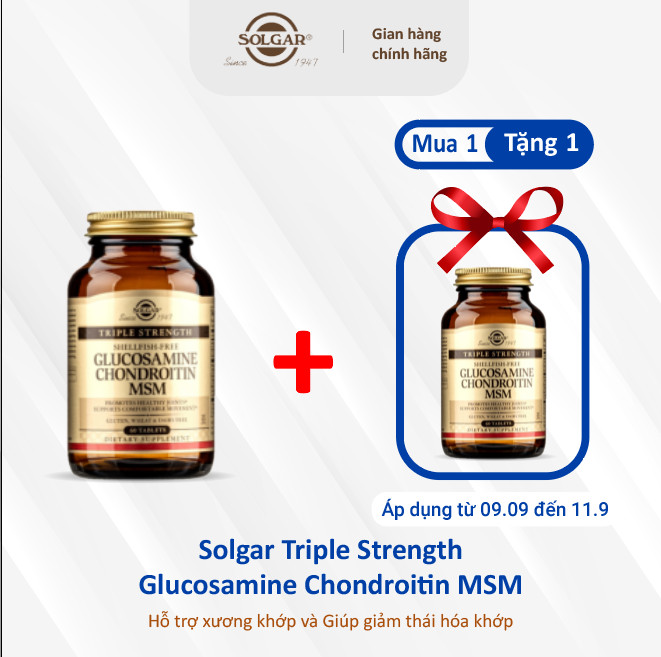 Solgar Triple Strength Glucosamine condrotin MSM tablet