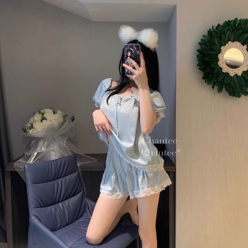 Bộ ngủ đùi tiểu thư cao cấp hàn quốc ⚡️free ship⚡️