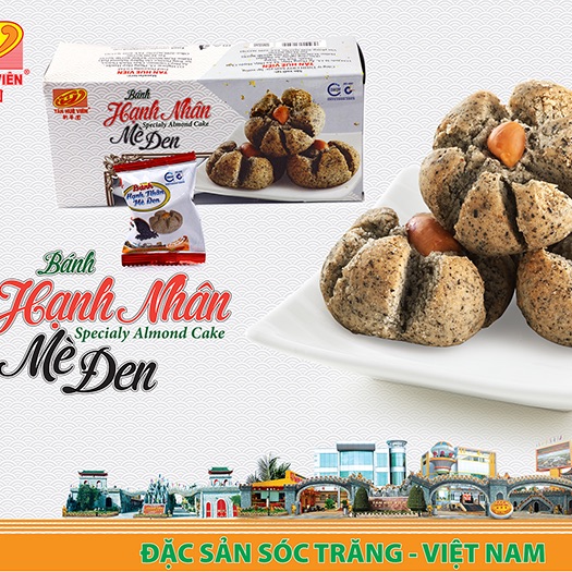 Bánh hạnh nhân mè đen