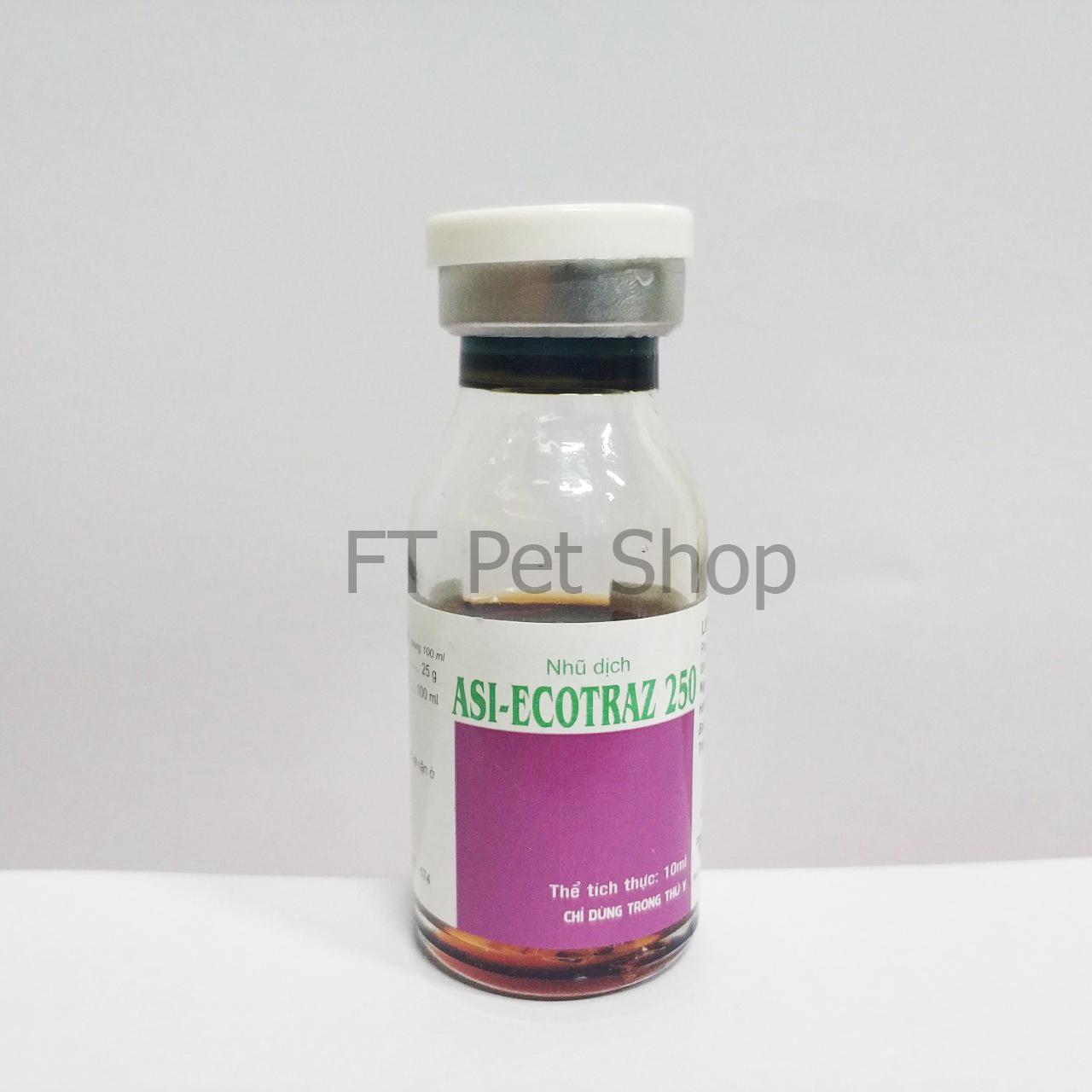 Ecotraz 250 Phòng Diệt Ve Rận Bọ Chét Viêm Da Ghẻ Demodex Chó Mèo Gia Súc Dung Dịch Pha Tắm Phun Xịt Lọ 10ml