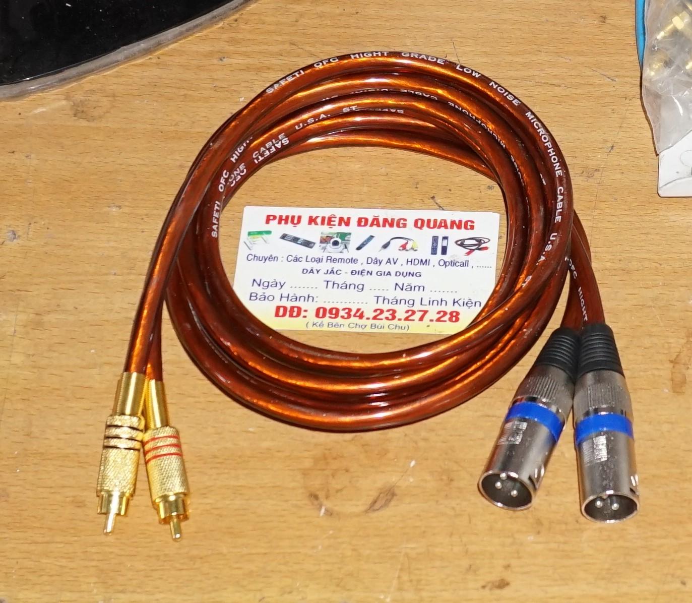 cặp canon Đực ra av dài 1.5m (2 sợi) dây tốt