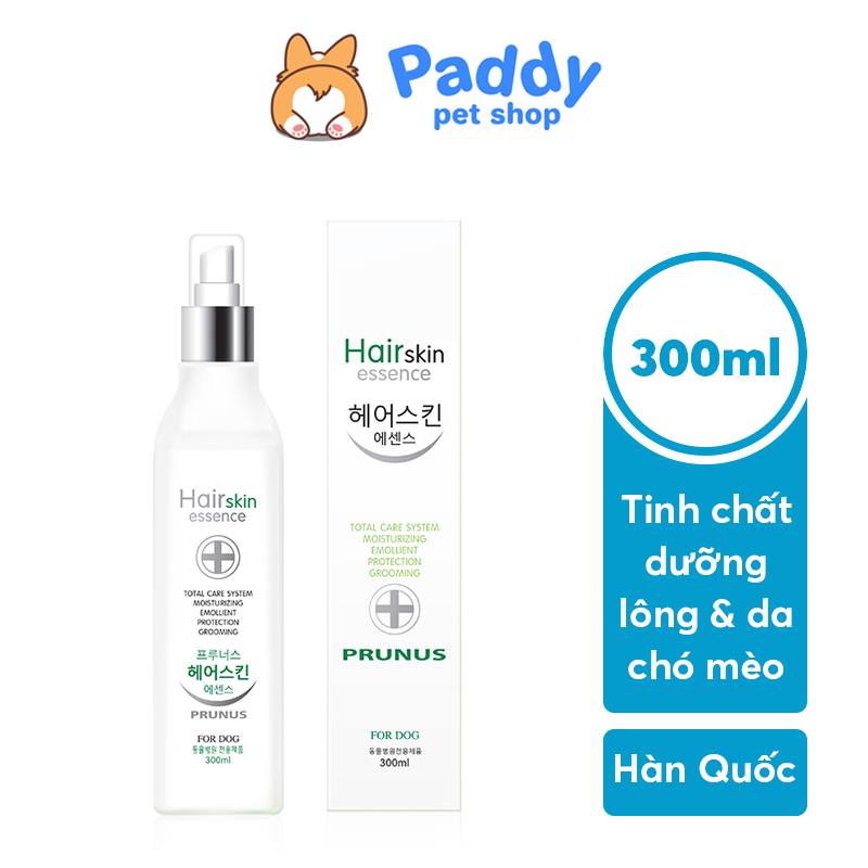 Tinh chất xịt dưỡng da lông cho chó prunus hair skin essence 300ml