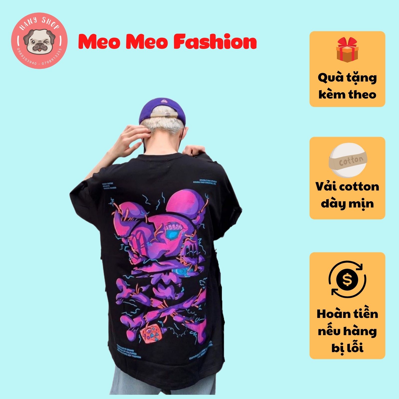 Áo thun Bad Habits Cracken tay lỡ form rộng full tag vải cotton dày mịn mặc mát AL60