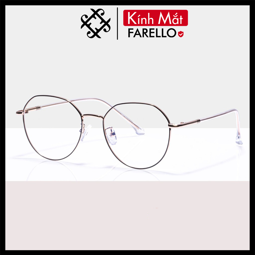 Gọng kính cận FARELLO chất liệu kim loại phụ kiện thời trang nam nữ 2984 nhiều màu