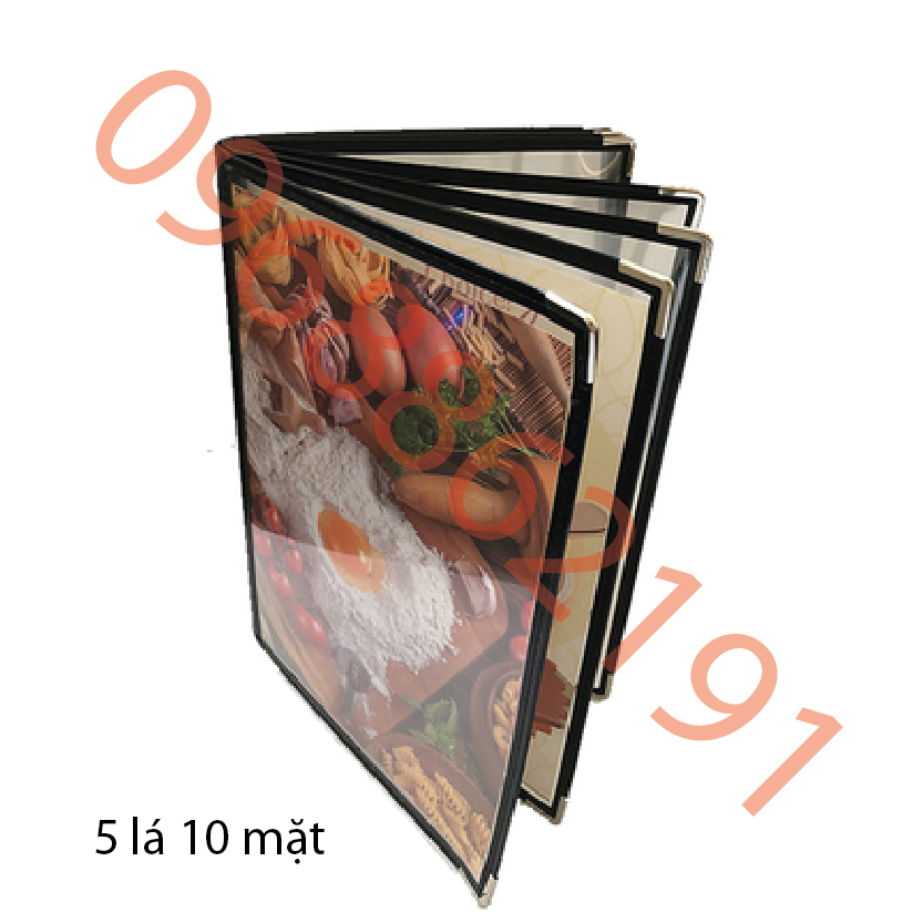 quyển menu nhựa trong dẻo
