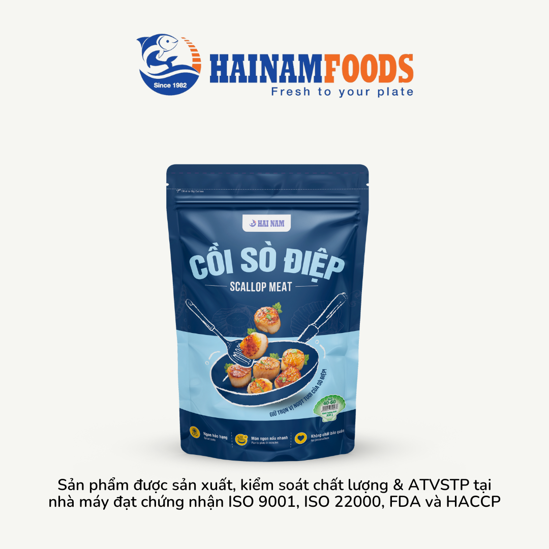 CỒI SÒ ĐIỆP CỠ LỚN 40 - 60 HẢI NAM FOODS