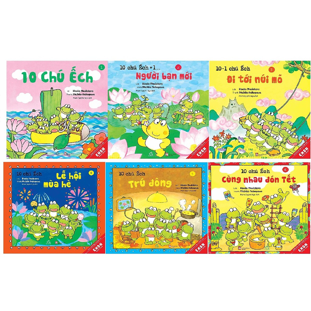 Nguyetlinhbook sách - combo ehon nhật bản 10 chú ếch từ tập 1 đến tập 6 phần 1 - nhiều tác giả .