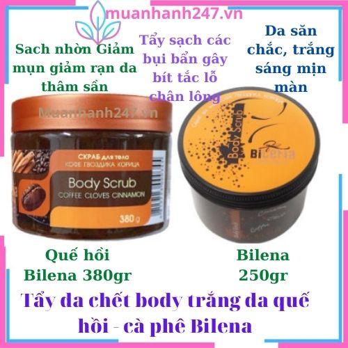 Tẩy tế bào chết quế hồi Bilena Nga,Tẩy da chết toàn làm sạch tế bào chết giúp da trắng sáng mịn màng