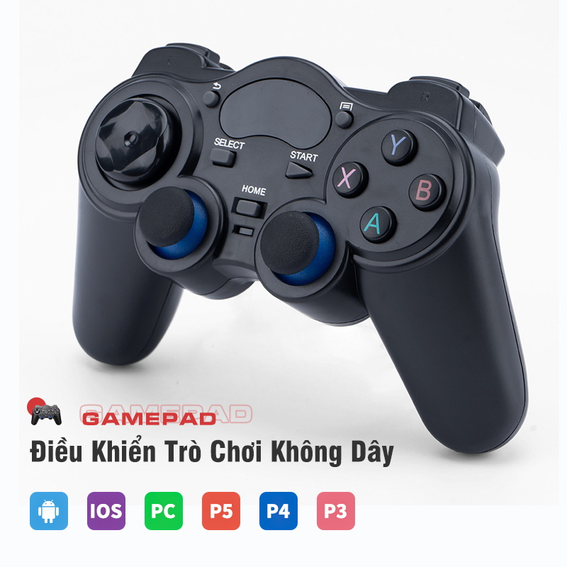 Tay cầm chơi game không dây 2.4g cho pc android ios điện thoại di động switch tv ps3 steam
