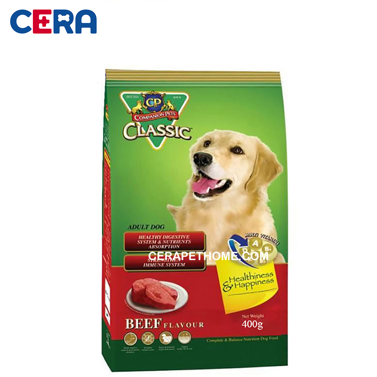 Thức Ăn Vị Thịt Bò Cho Chó - Thức ĂN Cho Chó Lớn - Thức Ăn Cho Chó CP Classic 400g