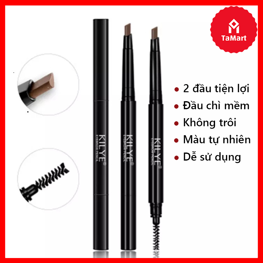 [HCM]Chì Kẻ Chân Mày 2 Đầu Kilye Không Lem Không Trôi Đến 8 Giờ. Đầu Chì Mềm Dễ Kẻ Cho Đôi Chân Mày Đẹp Tự Nhiên. Hàng Nội Địa Trung. Cung Cấp Bởi TaMart