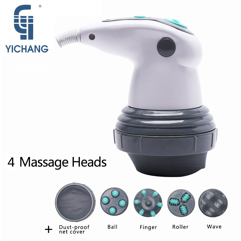 Máy Massage Và Đánh Tan Mỡ Bụng Cầm Tay Body Innovation 4 đầu với 6 cường độ massage - Máy mat xa hồng ngoại, may Matxa bung, máy massage cầm tay - BH 12 Tháng