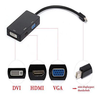 Cáp chuyển đổi mini Displayport sang HDMI VGA DVI miniDP to hdmi, vga, dvi