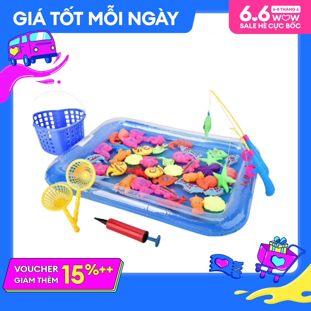 Đồ Chơi Câu Cá tặng Kèm Bể Phao - Đồ chơi câu cá trẻ em - Smart Baby