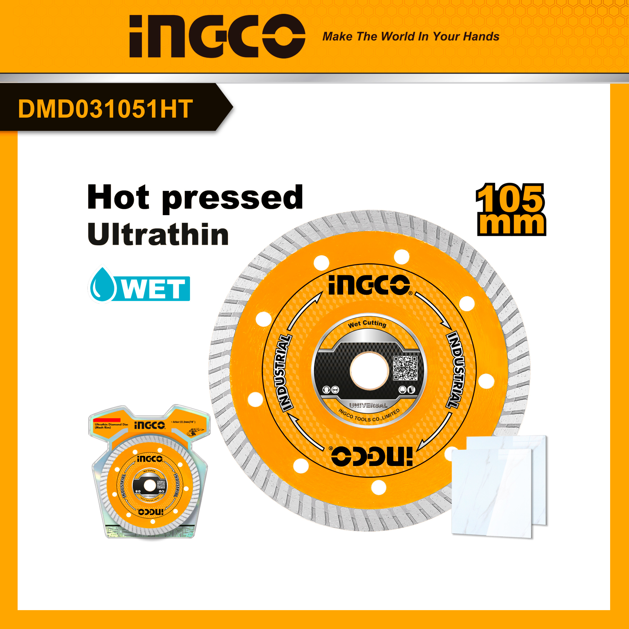 Ingco dmd031051ht đĩa cắt gạch siêu mỏng