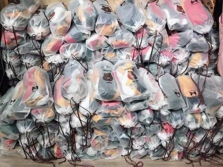 Tất vớ nữ, combo 10 đôi vớ nữ in hình gấu xinh