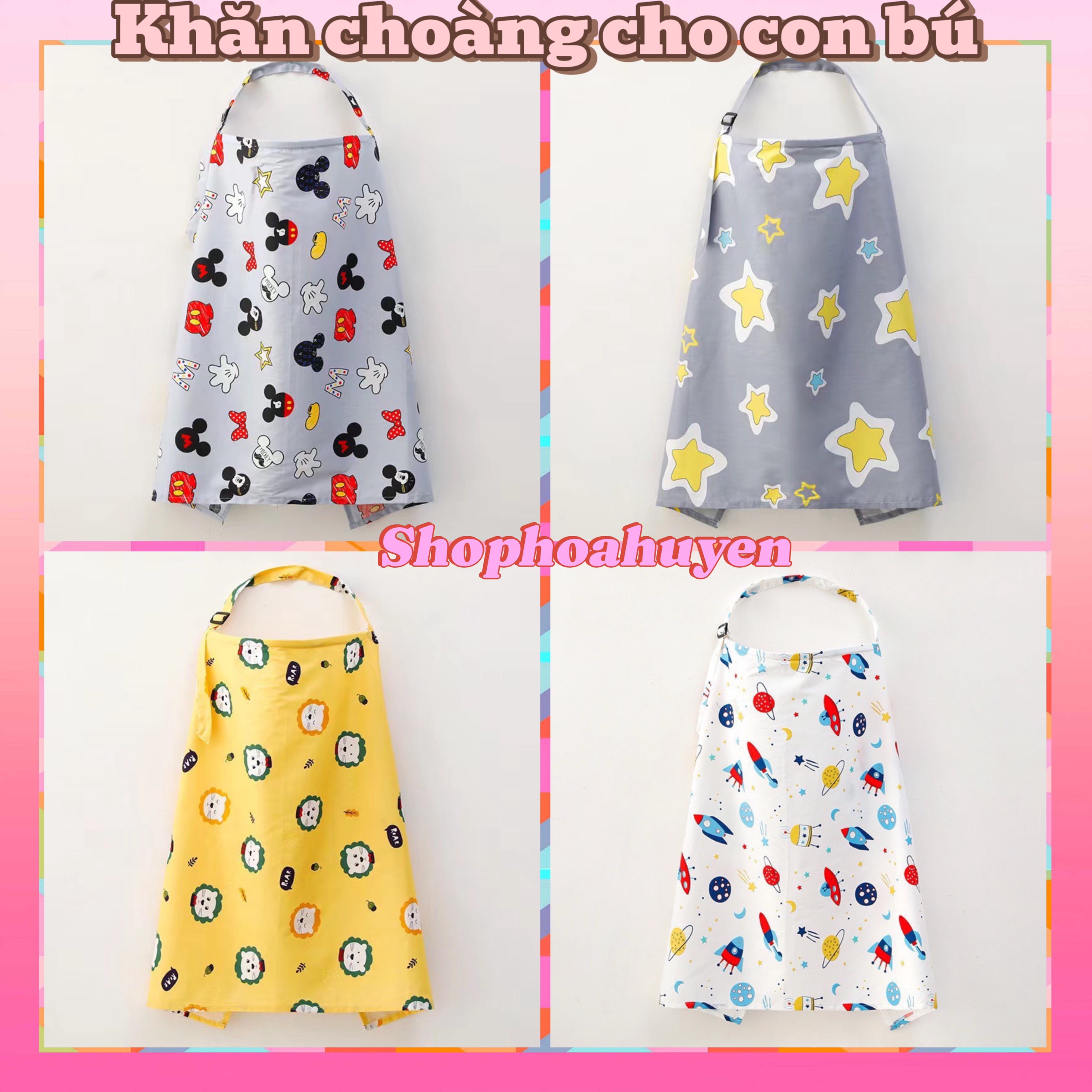 Khăn choàng cho bé bú , Áo choàng cho con bú khi ra đường rất tiện lợi Hàng loại đẹp