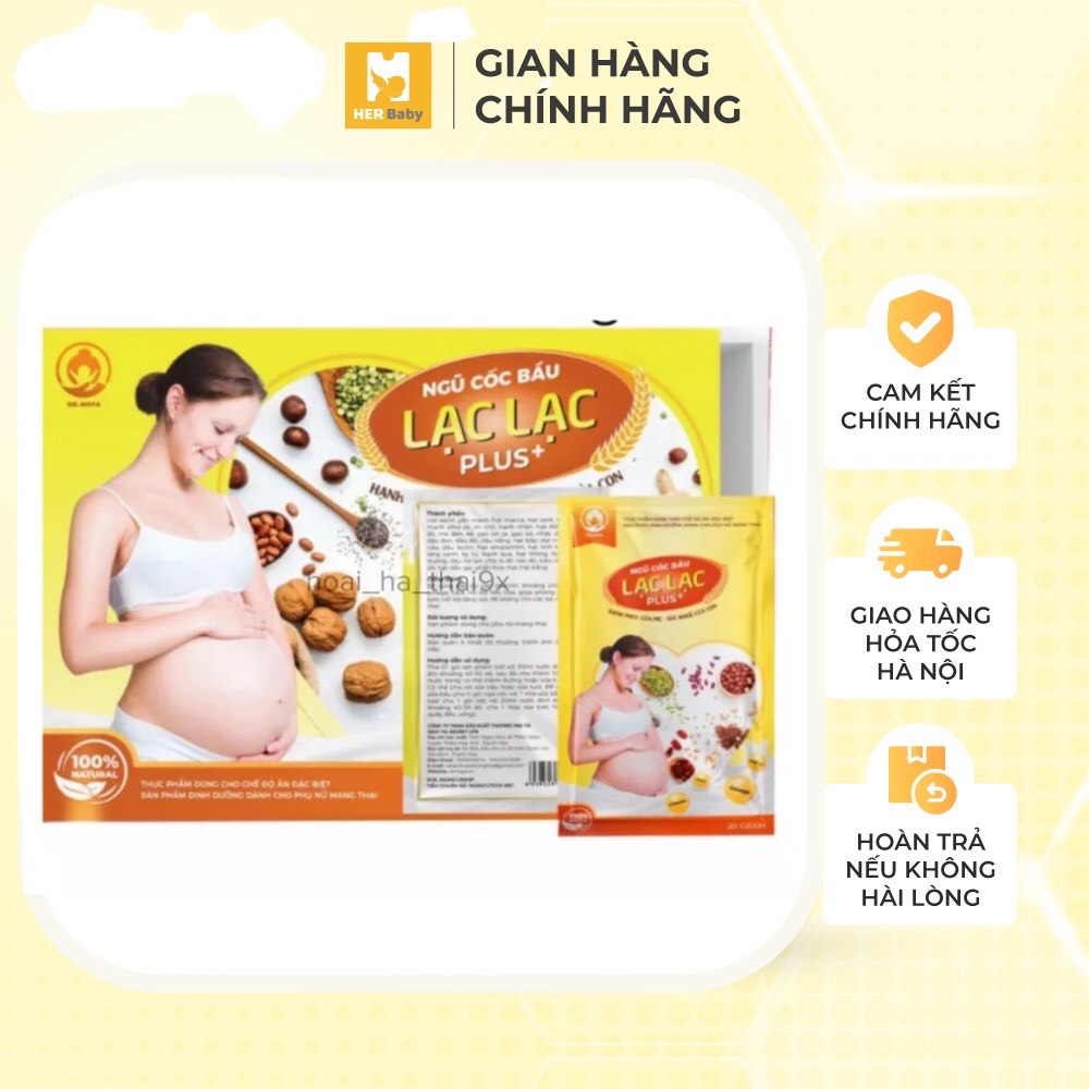 [Hoàn tiền 6%] Ngũ Cốc Bầu Lạc Lạc - Ngũ cốc dinh dưỡng cho bà bầu- Chính Hãng Lạc lạc (Hộp 30 gói) ngũ cốc giảm cân