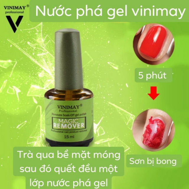 [HCM]Nước Phá GEL Móng Thần Thánh VINIMAY