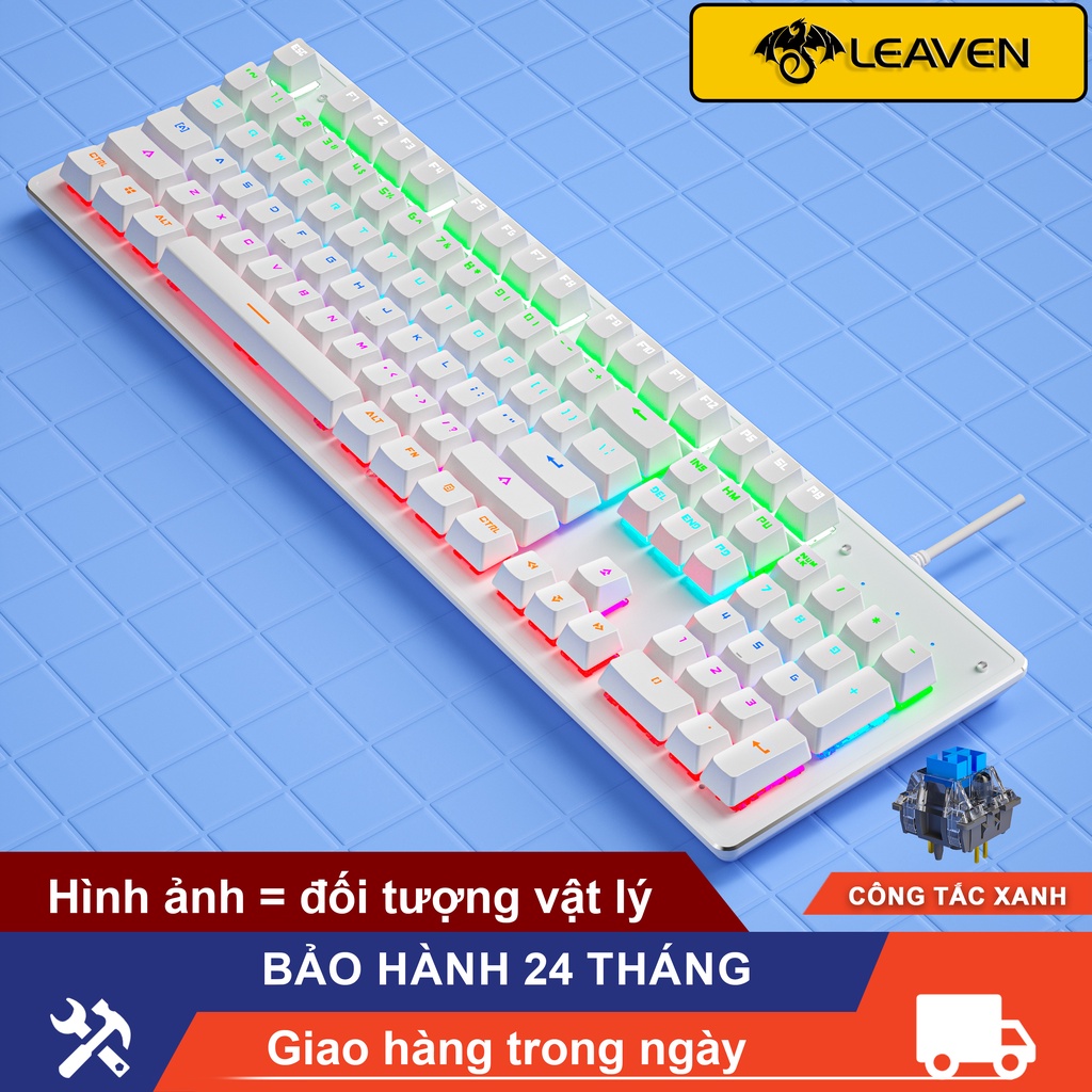 Bàn phím cơ rgb led K550 LEAVEN Giao hàng 24 giờ 87 phím Bàn phím máy tính