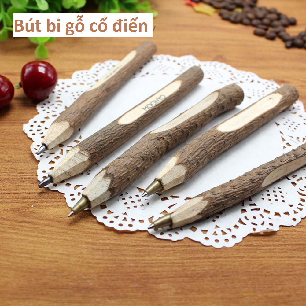 Bút bi gỗ phong cách vintage xinh xắn độc đáo - 13cm đến 16cm