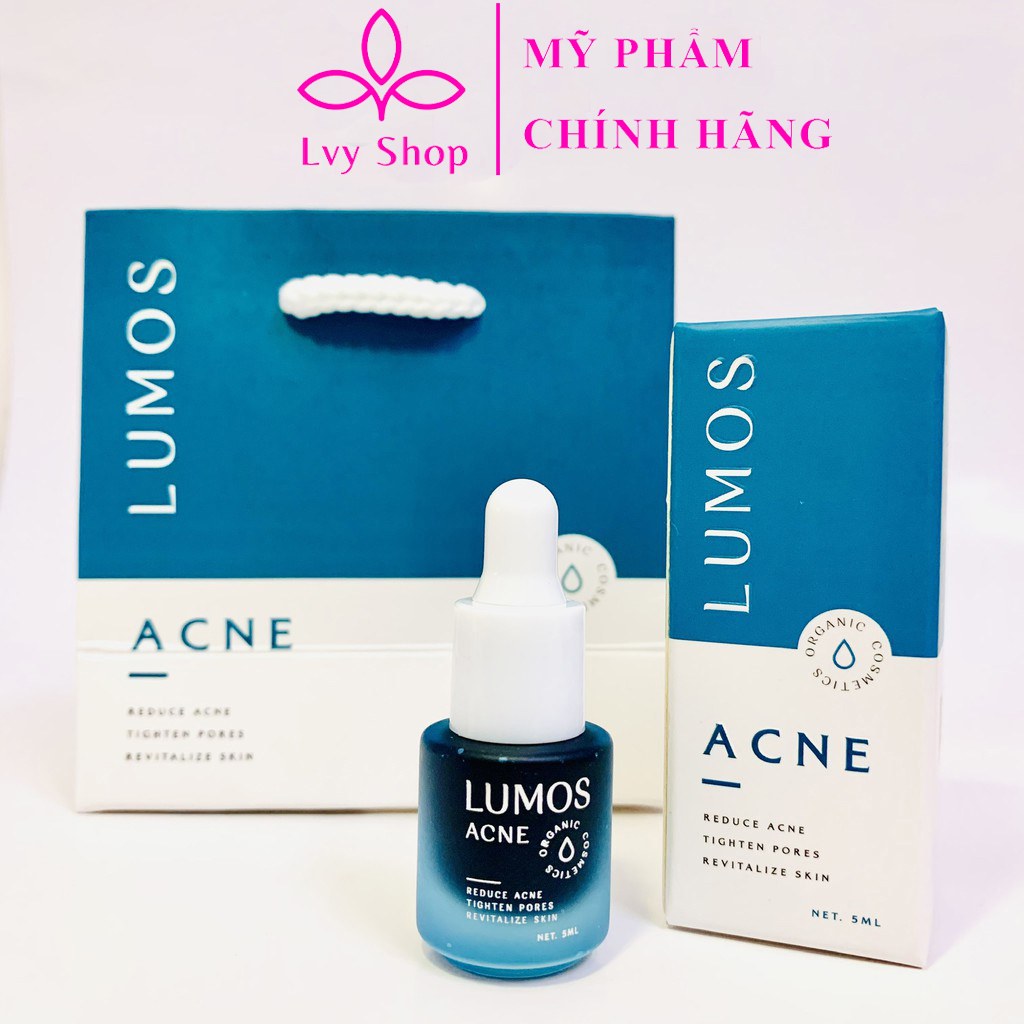 Serum ngừa mụn Lumos Acne Mỹ 5ml Lvy Beauty xóa mờ mụn cân bằng tuyến nhờn