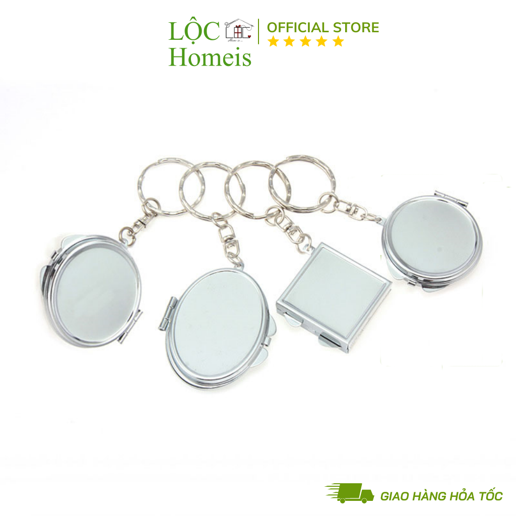 Phôi Móc Khoá Gương Thêu Viền Trơn - Phụ kiện thêu - LỘC Homeis
