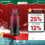 Bình giữ nhiệt Tap&Go 1000ml Sunhouse KS-TU1000TR - Inox 304 an toàn _ Giữ nhiệt 8-10h - Quai xách tiện lợi
