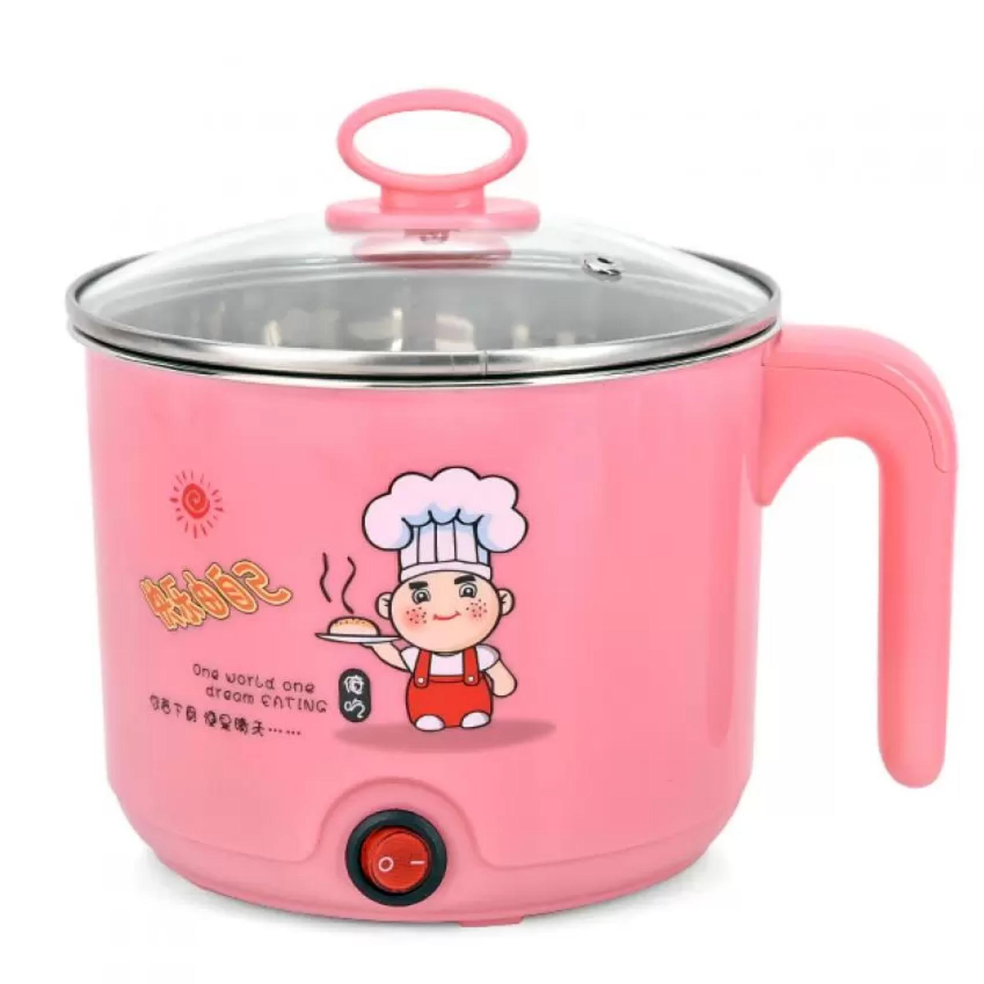 Nồi lẩu điện mini đa năng ca nồi nấu mì siêu tốc tiện lợi 18 cm - Ca mì điện mini