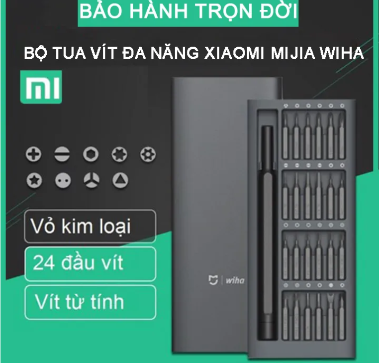 Bộ tua vít bỏ túi đa năng Xiaomi Mijia Wiha - bộ tua vít Xiaomi Mijia Wiha đa năng 24 đầu đa năng, tiện lợi