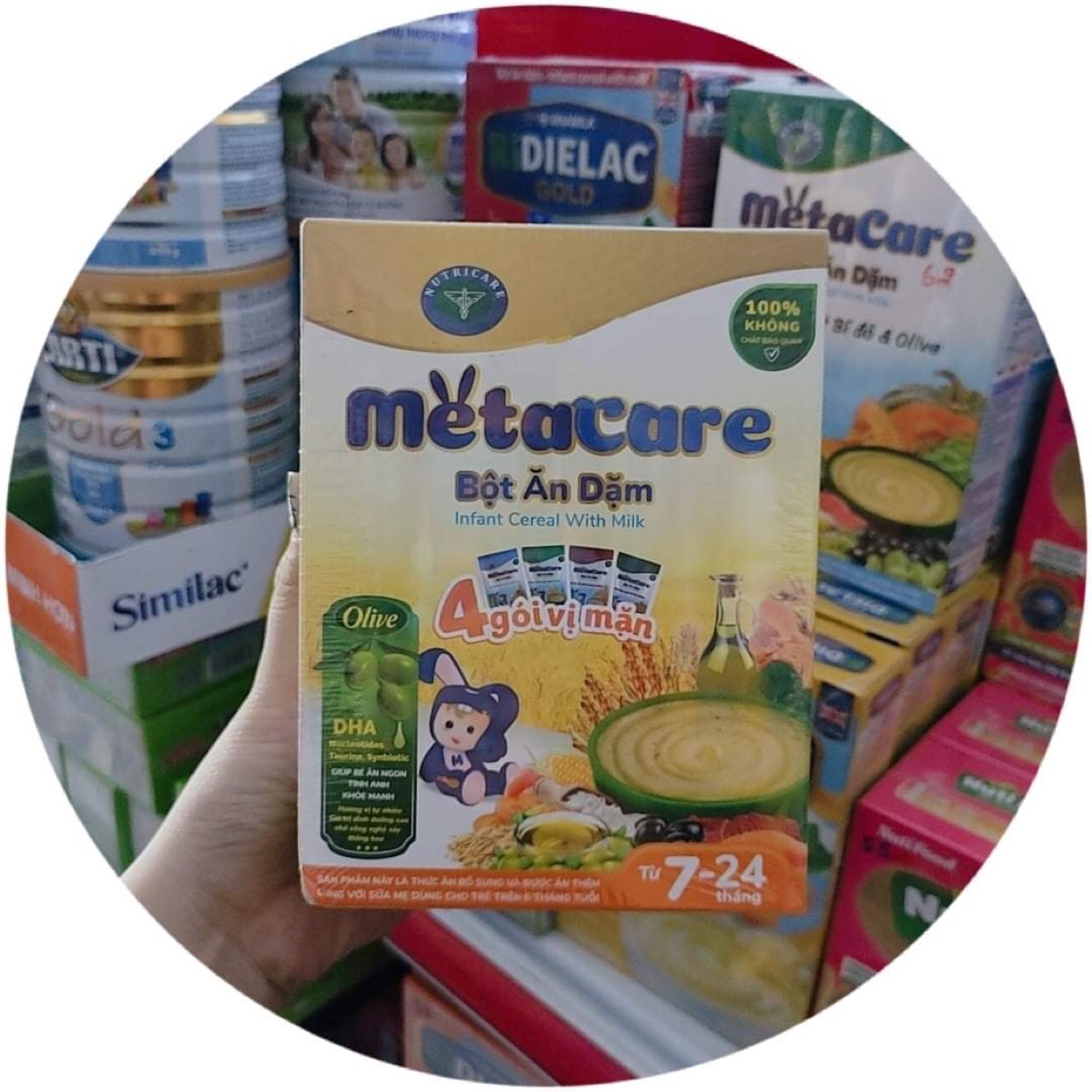 Bột ăn dặm Metacare 200g 4 gói vị mặn