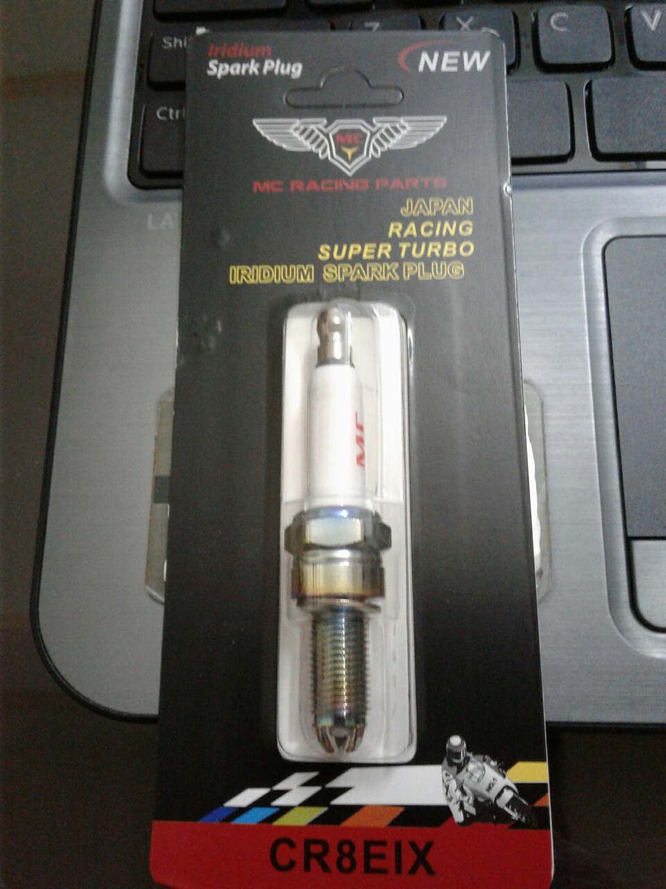 Pugi xe máy 3 chấu chân dài MC Racing Titan platium