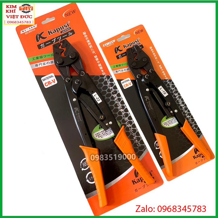 Kìm bấm cos nhật bản kapusi 16l 1.25-16mm - kìm ép cốt chính hãng