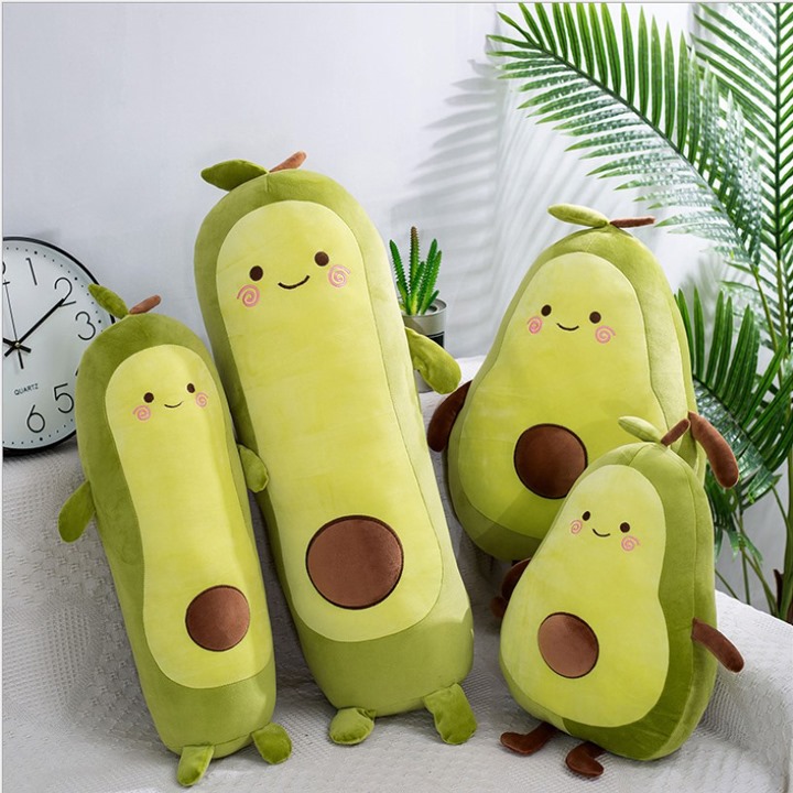 Gấu bông gối ôm Lesie Quả bơ đáng yêu bông cao cấp, vỏ nhung Hàn Quốc mềm mịn, co dãn 4 chiều